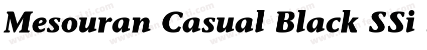 Mesouran Casual Black SSi Bold Italic字体转换
